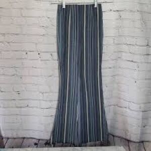 Free people flare denim striped pants XS